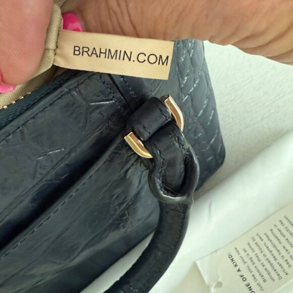 Brahmin Duxie Poolside Basque Genuine Leather Crossbody/Handbag - Picture 6 of 10